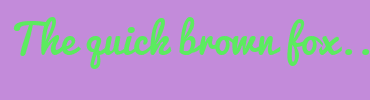 Image with Font Color 5CEB5F and Background Color C38BDA